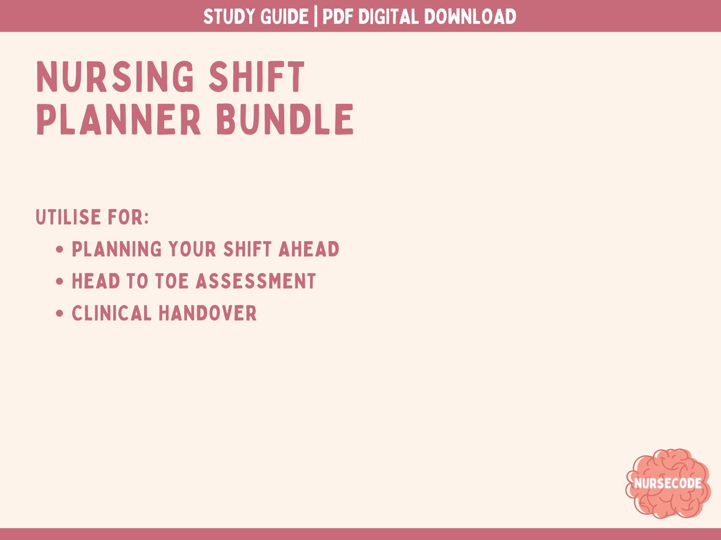 Nursing Shift Planner Bundle