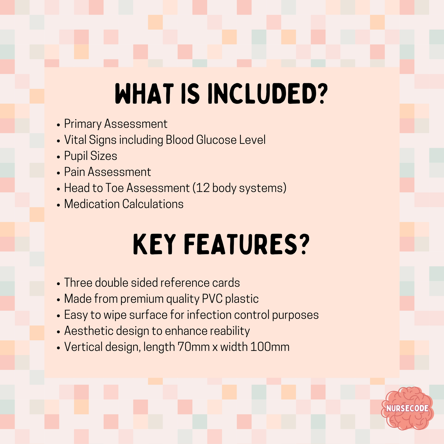 Adult Nursing Reference Card Bundle