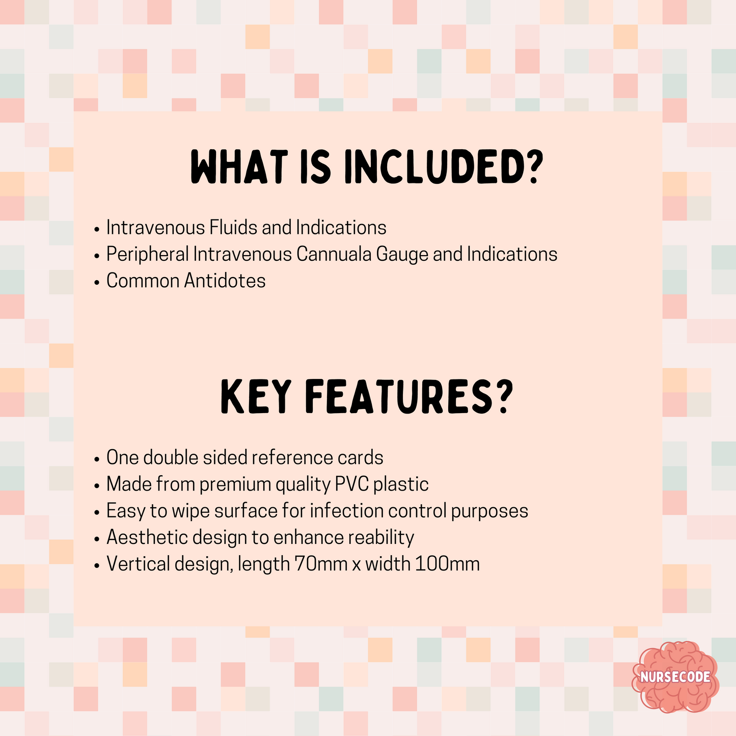 Intravenous Fluids, Cannulas & Antidotes Nursing Reference Card