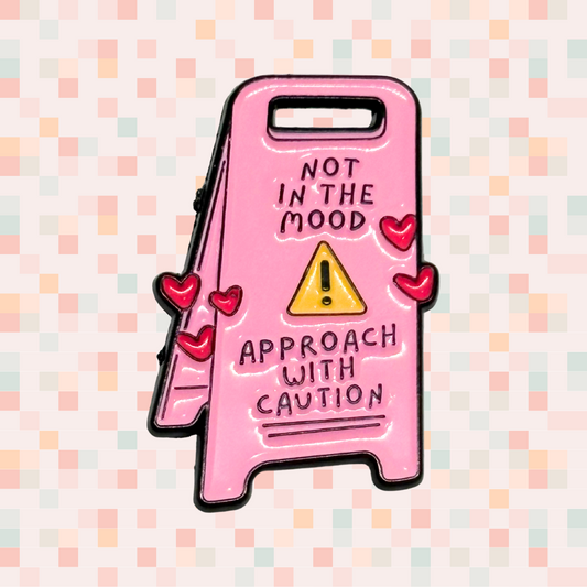 Approach with Caution Enamel Pin